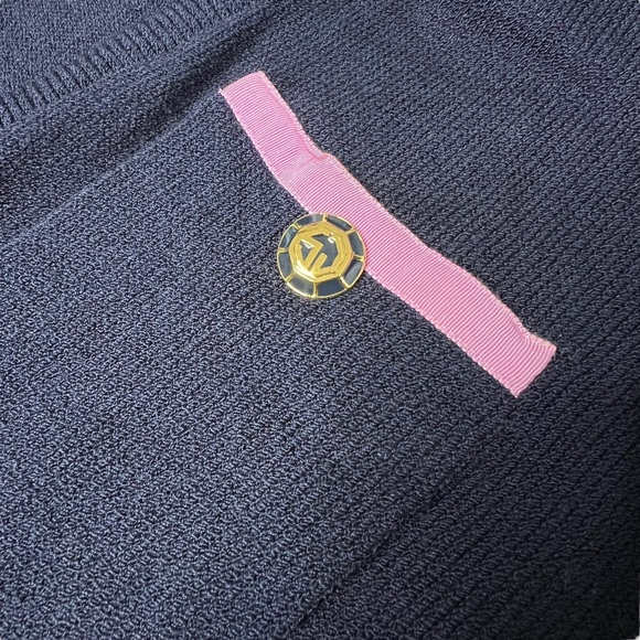 VINTAGE St John Marie Gray Blue Oversized Cardigan Blue Purple Medium - Picture 2 of 9